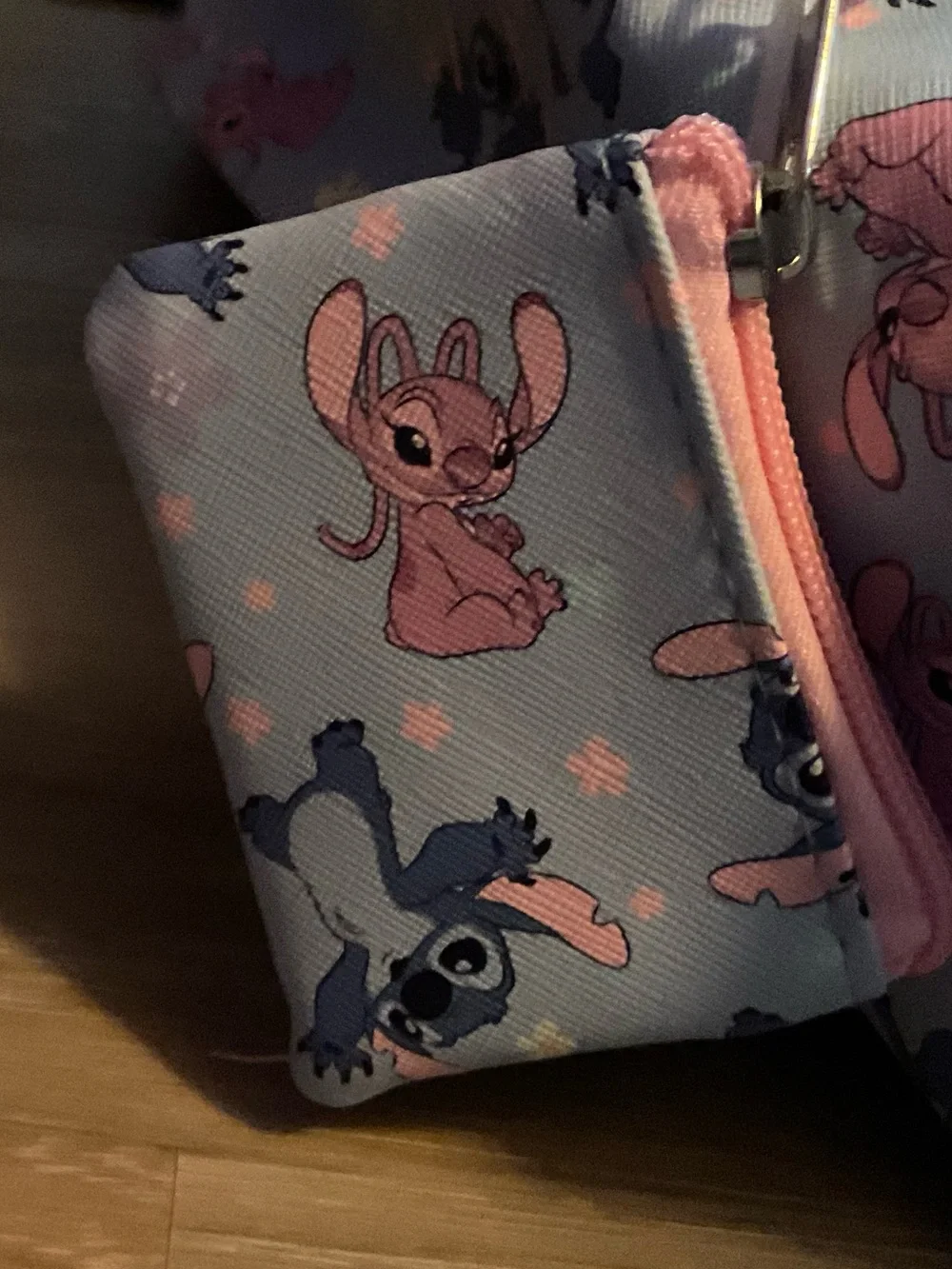 NWT Disney |  Light Blue & Pink Stitch Pattern Kids Backpack